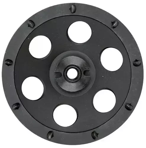 World Diamond Source  - 7" PCD-Zilla Cup Wheel - W/ 9 Large PCD's image 0