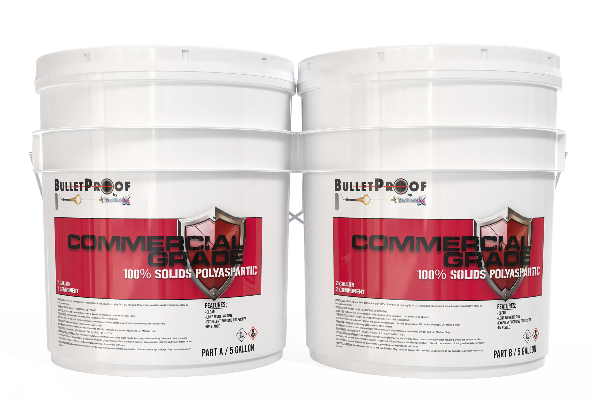 Bulletproof: Commercial Grade - 100% Solids Polyaspartic - 10 Gallons image