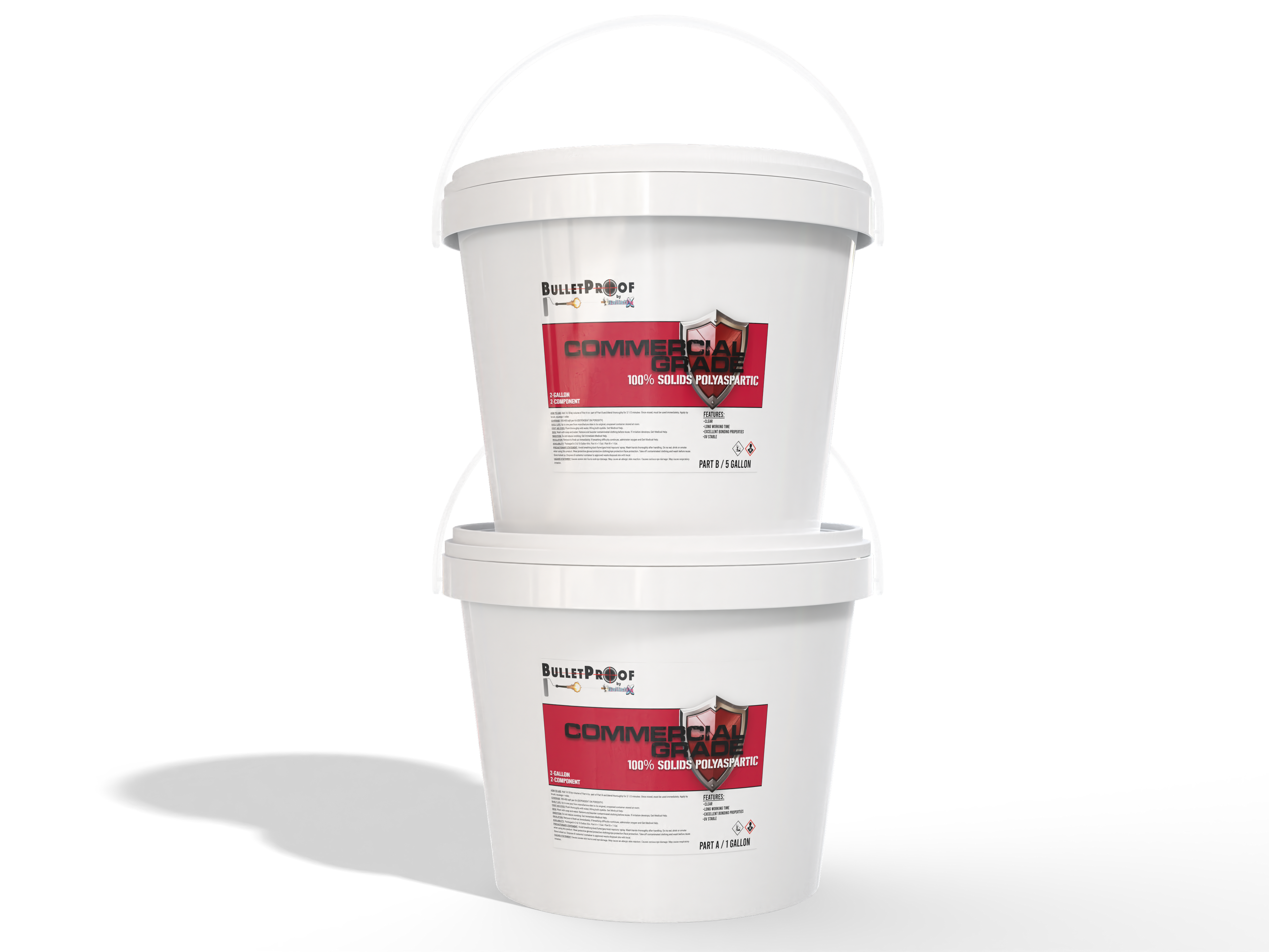 Bulletproof: Commercial Grade - 100% Solids Polyaspartic - 2 Gallons image